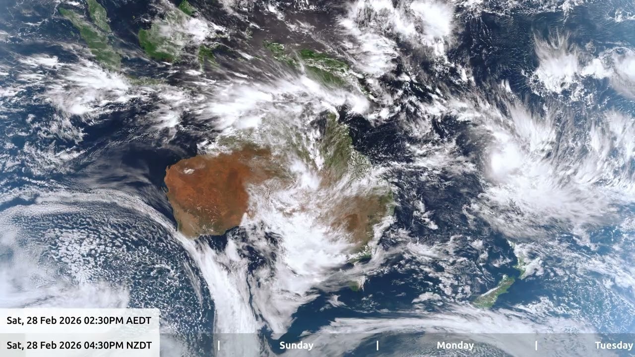 4 Mar 2026, 5 day weather timelapse Australia / New Zealand