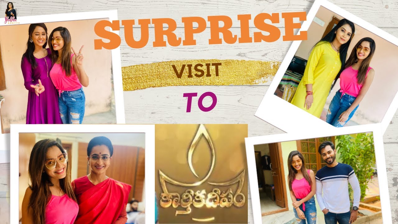 Karthikadeepam set ki surprise iddam ani vellanu ||  Sweet Memories || Shobhashetty ||