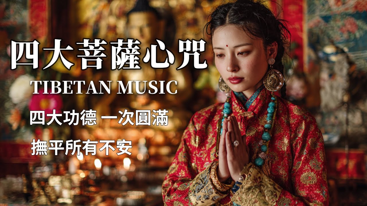 西藏梵音療癒｜四大菩薩心咒｜佛教冥想放鬆音樂｜菩薩溫柔守護❤️滿滿安全感！ #疗愈歌曲 #music #tibetanmusic #音樂 #西藏颂钵 #西藏#天籟之聲#冥想音樂