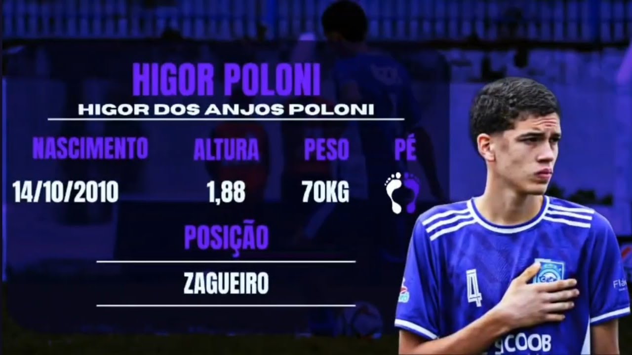 DVD - jogador de futebol / Higor dos anjos Poloni / zagueiro 