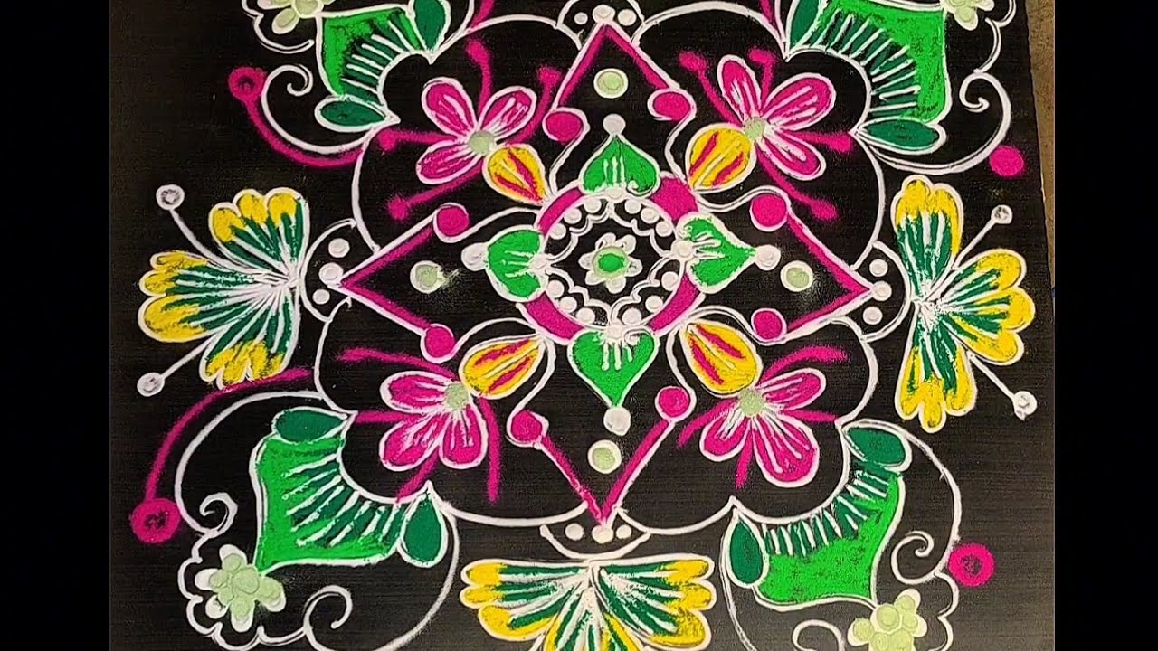 Creative Rangoli Art 🌸 | Beautiful Color Powder Design