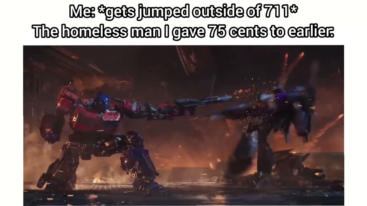 Optimus Prime I'm still standing meme