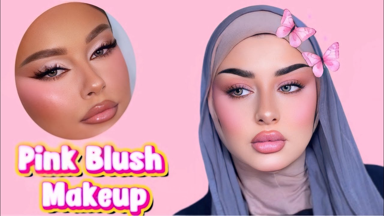 تتوريال البلاشر الوردي الترند حالياً😱 Pink Blush Makeup|| مكياج العيد🌙✨