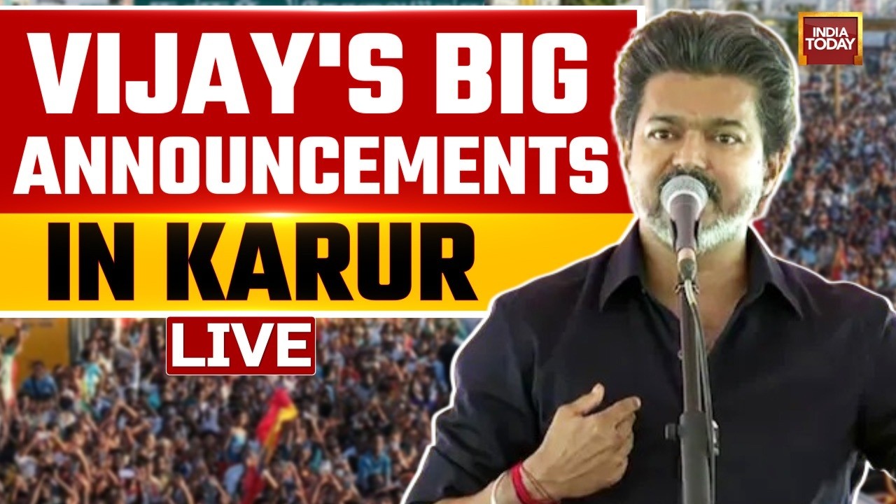 Vijay News LIVE: Tamil Nadu CM Vijay Returns to Karur 9 Months After Stampede | India Today LIVE