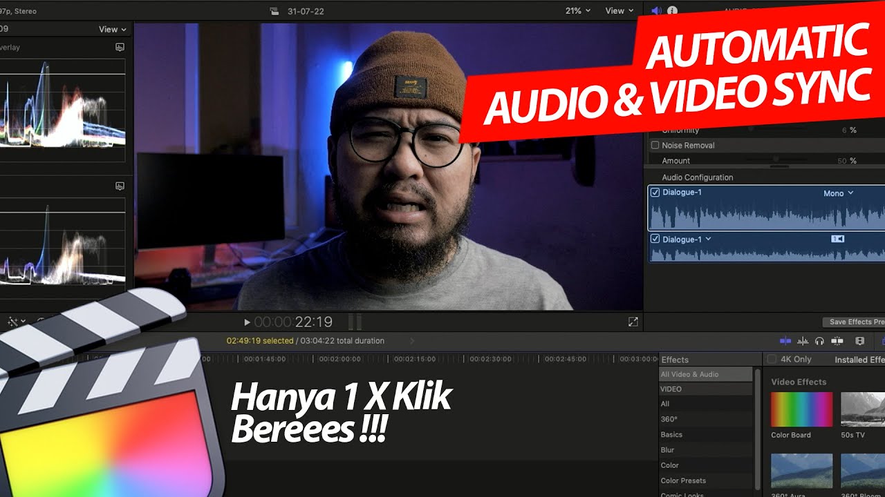 Bagaimana cara synchronize audio & Video secara otomatis di Final Cut Pro X | AK.Production