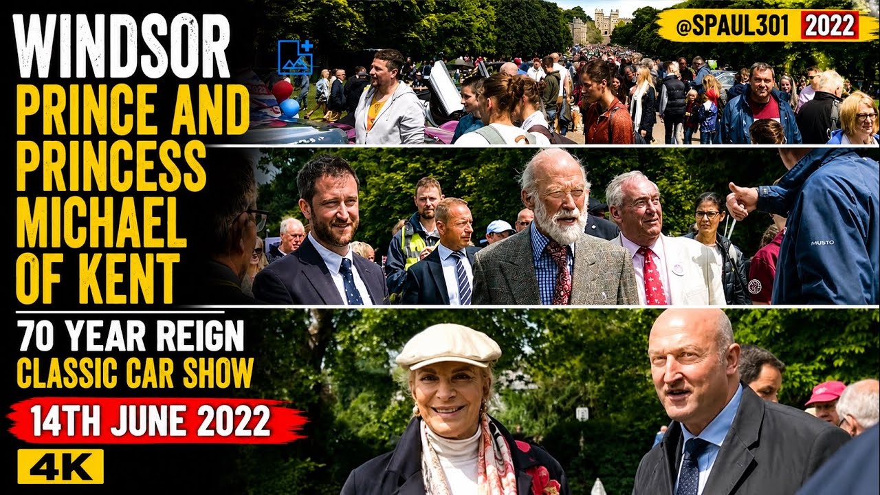 Windsor | Prince and Princess Michael of Kent | 70 Year Reign Classic Car Show |4th June 2022 4K