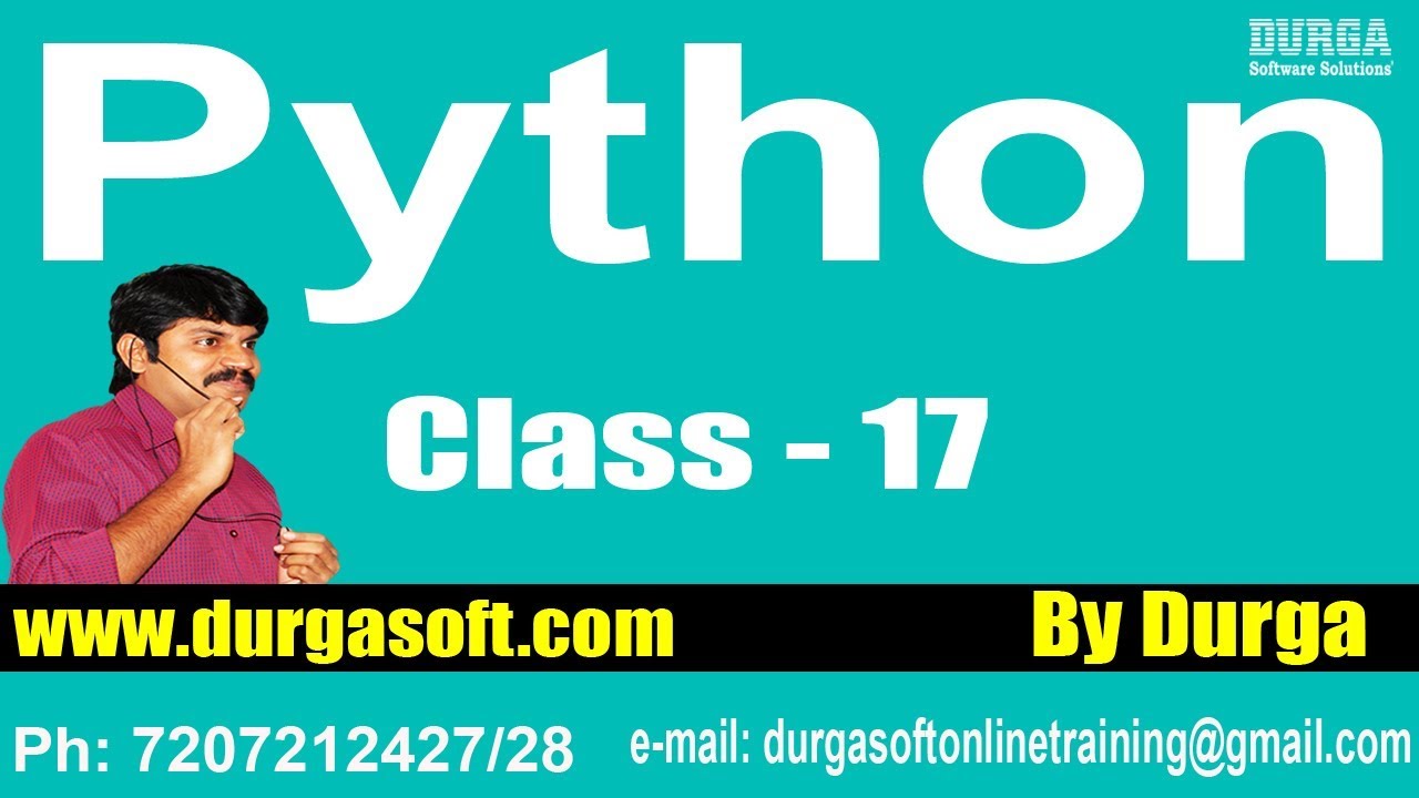 Learn Python Programming Tutorial Online Training by Durga Sir On 20-02-2018