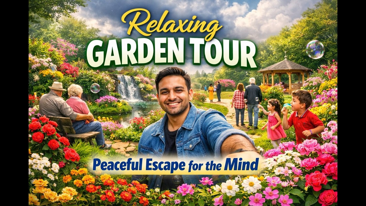 Умиротворяющая прогулка по саду на природе 🌿 | Спокойные растения, цветы и атмосфера пасмурной по...