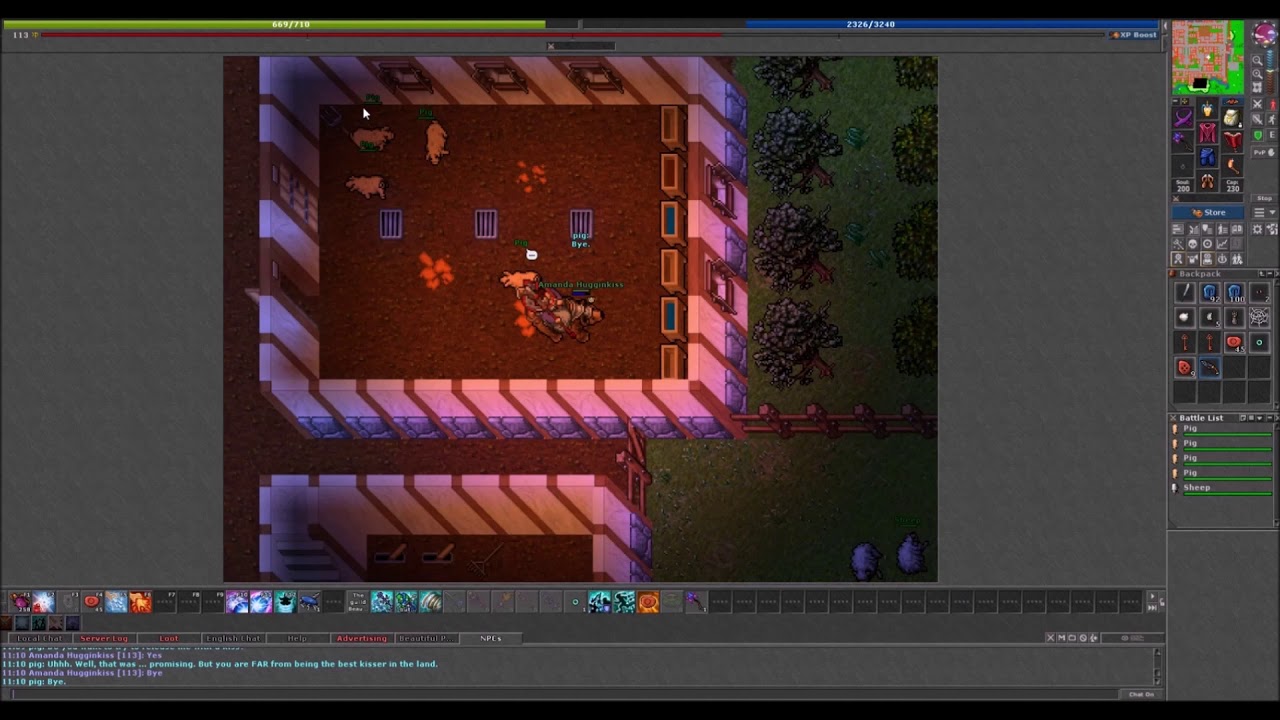 Tibia, Kissing a Pig Quest