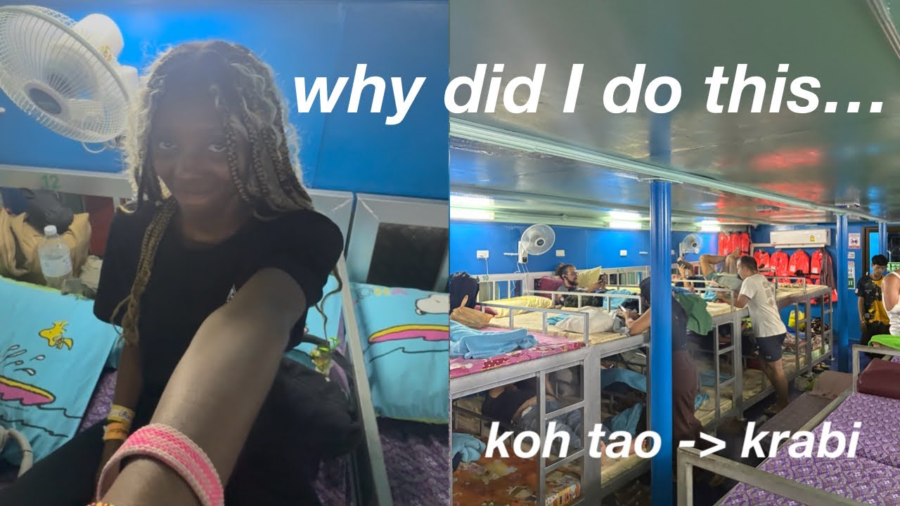 OVERNIGHT SLEEPER FERRY FROM KOH TAO TO KRABI | the harsh reality of solo backpacking thailand 