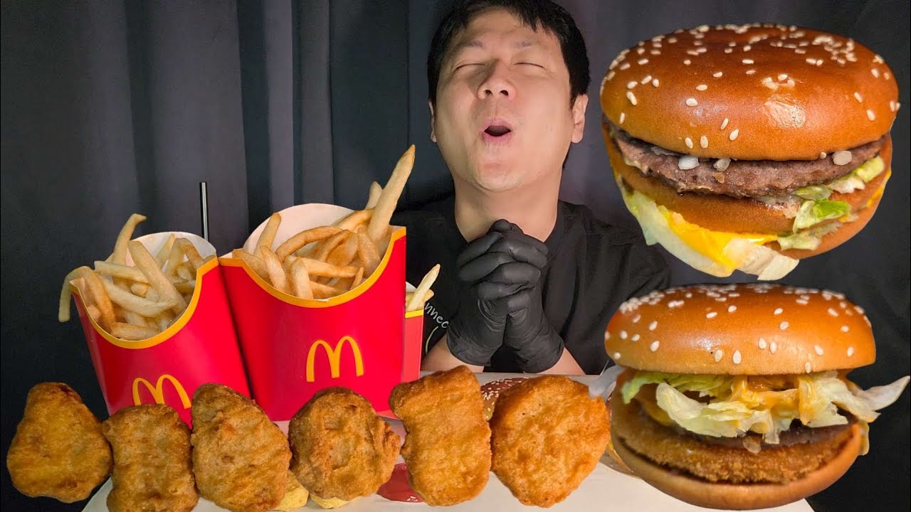 Big Mac & Shrimp Beef Burger Mukbang