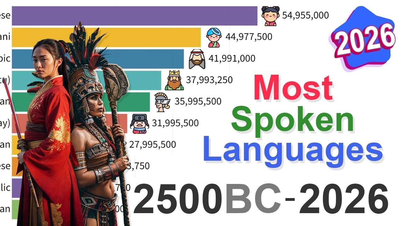 Most Spoken Languages in History: Data from 2500 BC to 2026