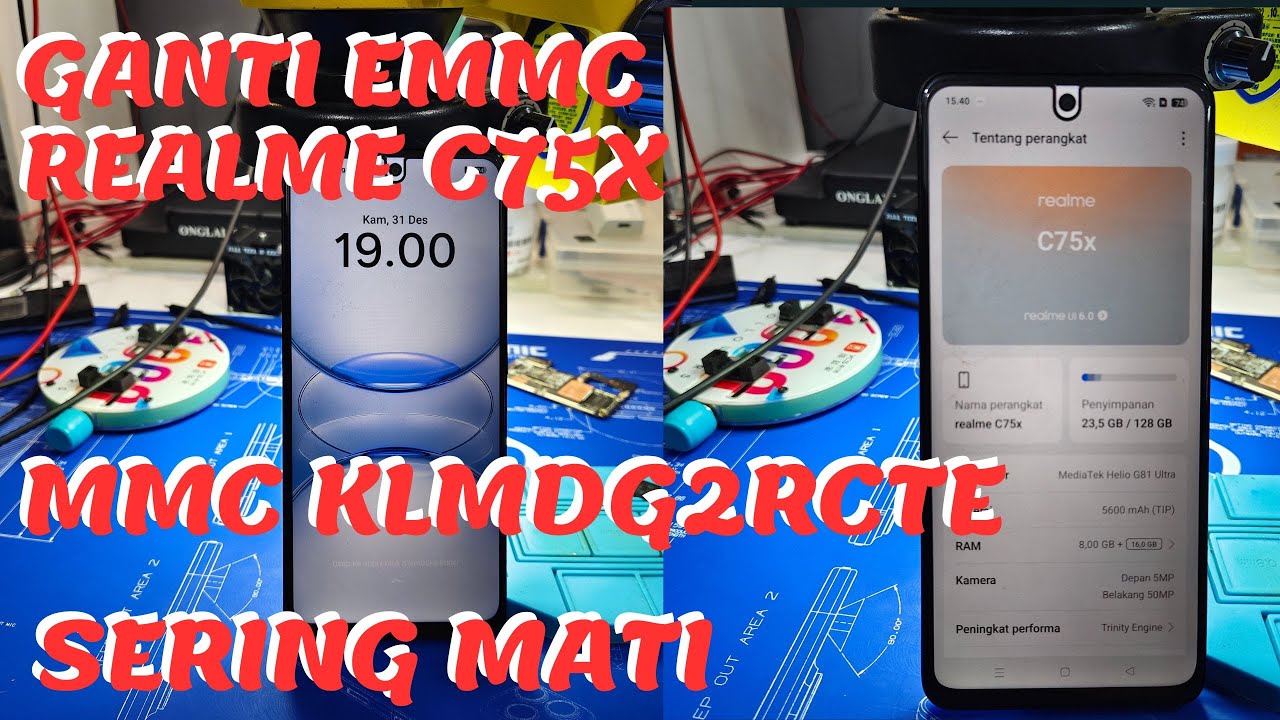GANTI EMMC REALME C75X TESTED