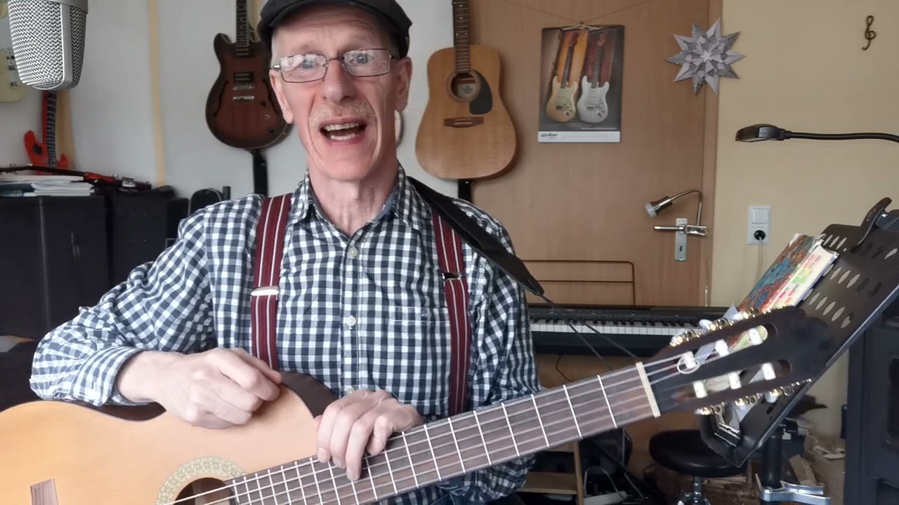 Fridolin 1 Stammtöne auf der Gitarre, Vorzeichen #  S.49  - hier mit 