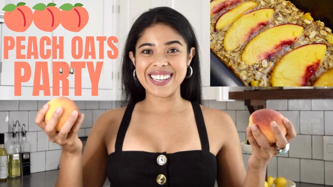 PEACH OATMEAL RECIPE 🍑  HEALTHY DESSERT FOR BREAKFAST | DELICIOUS SUMMER TREAT