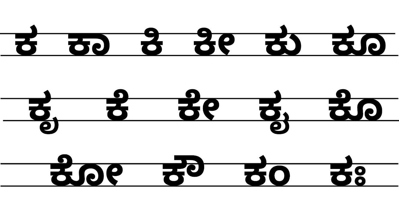 Kannada Gunitaksharagalu | Kagunita In Kannada | ಕನ್ನಡ ಕಾಗುಣಿತ ಕ ಕಾ ಕಿ | Kannada Kagunitaakshara