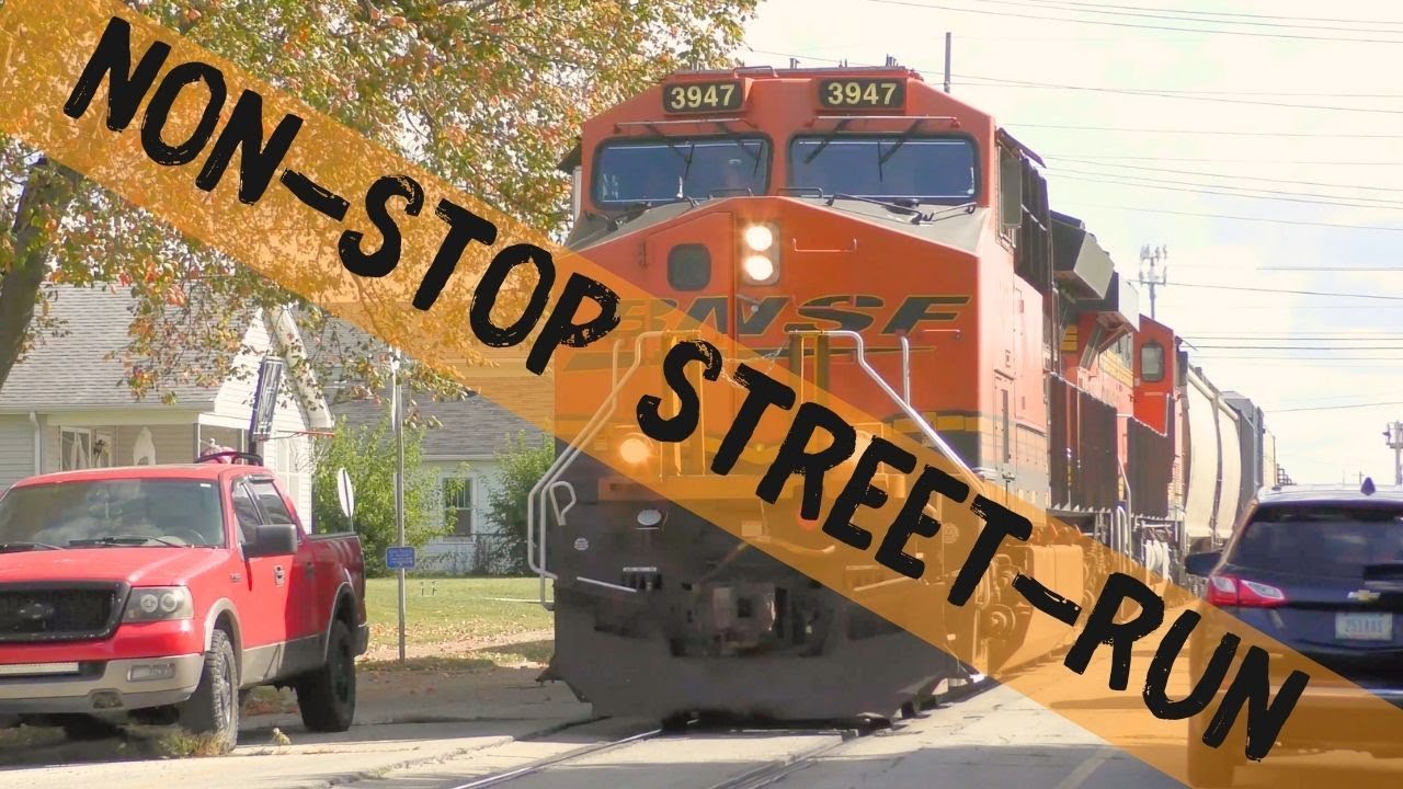 NON-STOP STREET-RUNNING trains on the fastest street-run in America
