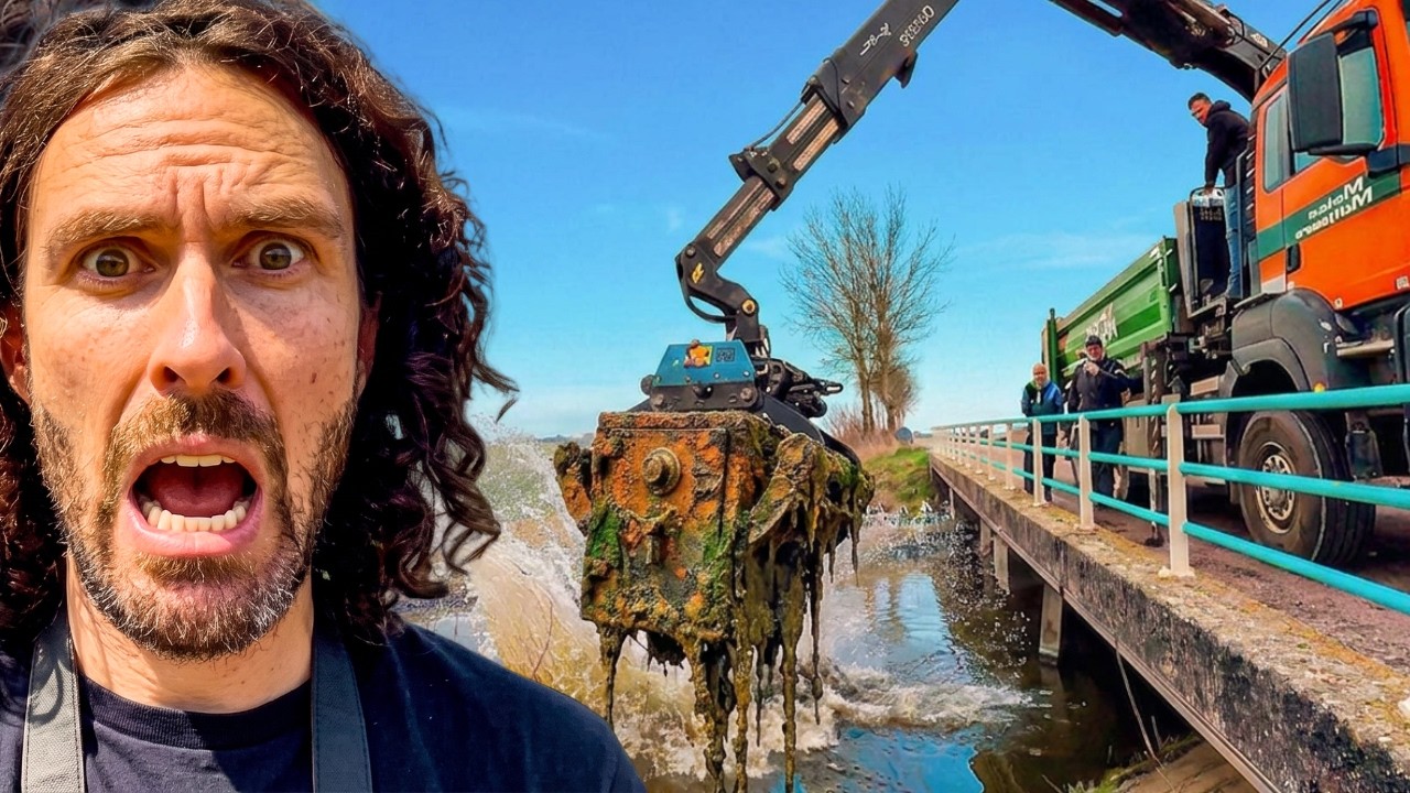 I Hired a CRANE to Lift a Safe FULL OF MONEY from the River! Made the NEWS!