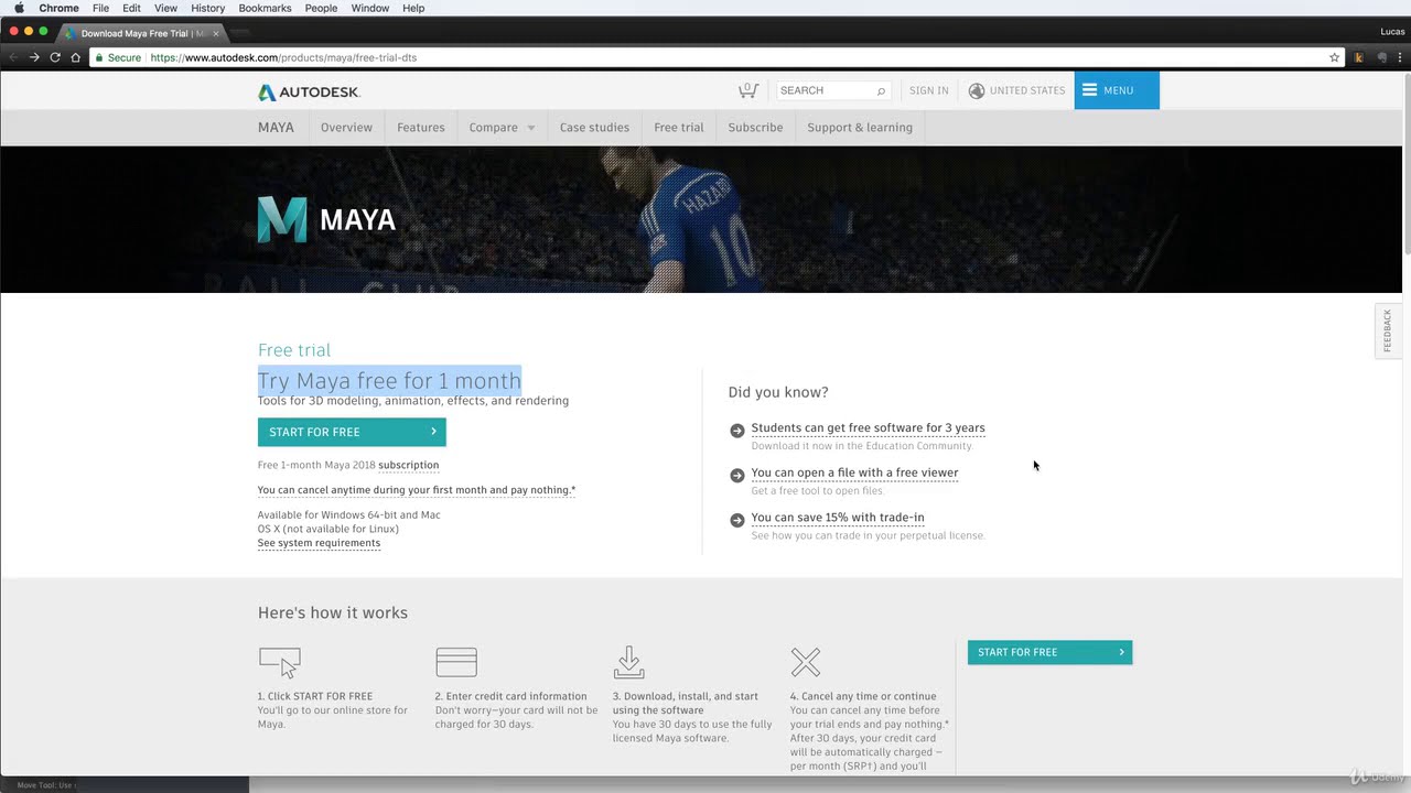 INTRO - How to Download a Free Trial of Maya