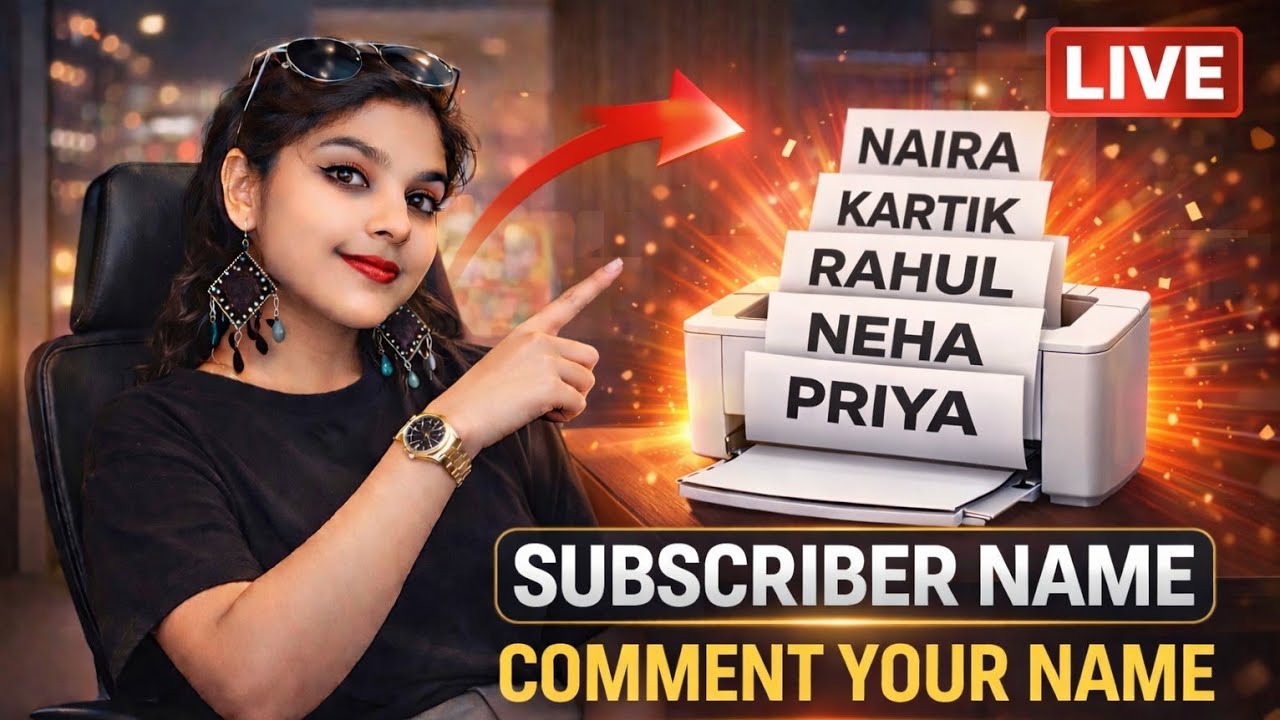 Writing Subscriber Name on Printer 🖨️😍