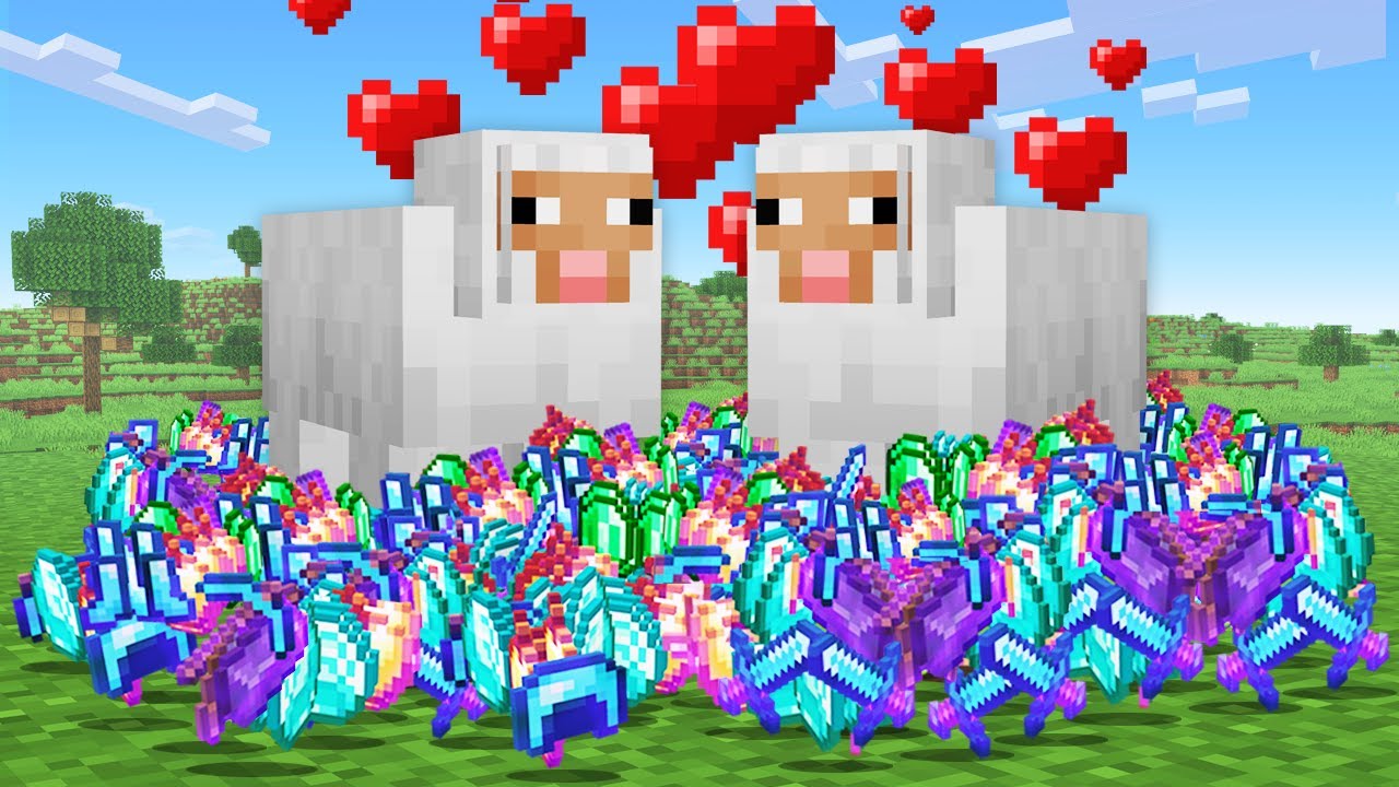Minecraft, but Breeding Drops Random Items...