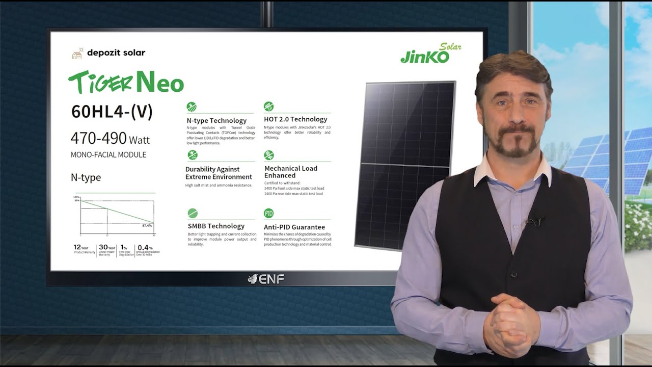 Depozit Solar - Jinko Solar Tiger Neo N-type 60HL4-(V) 470-490W Solar Module Series