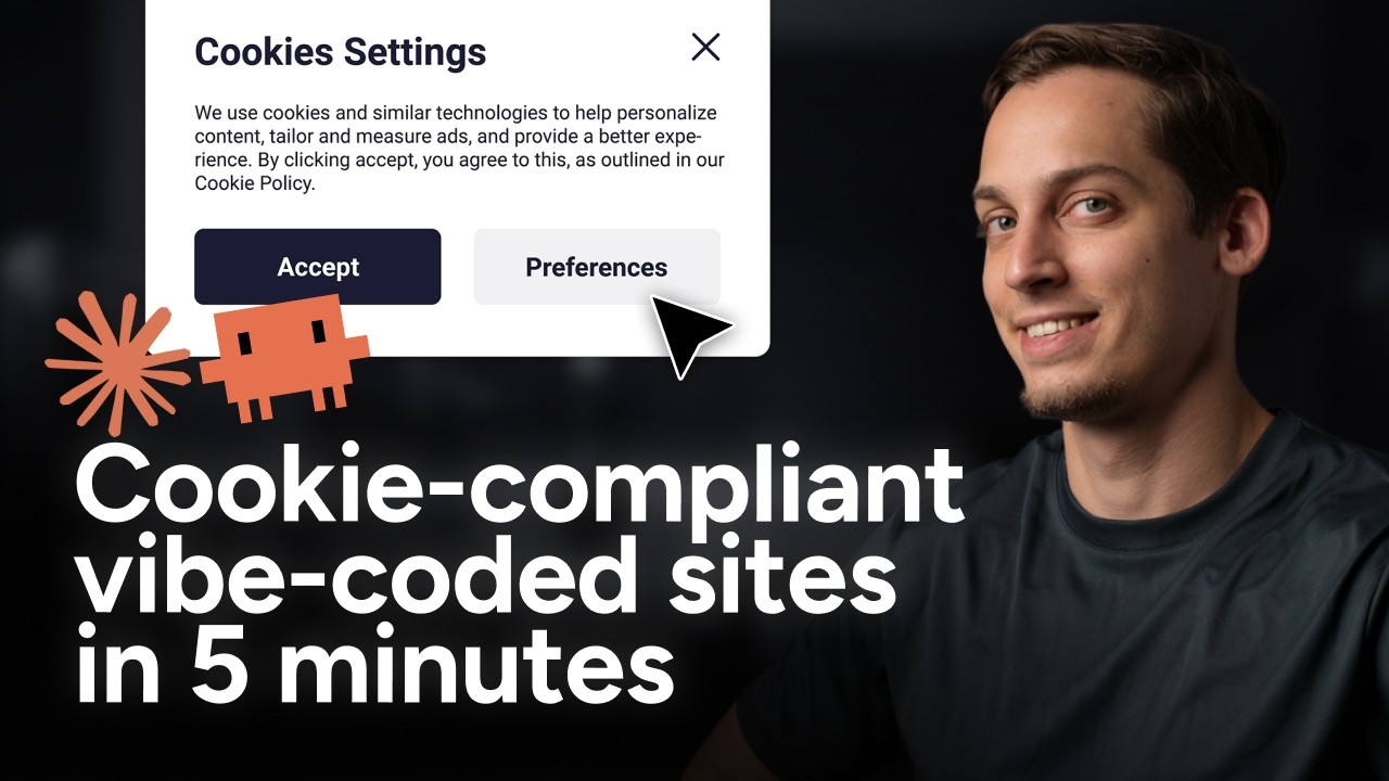 Добавление согласия на использование файлов cookie на ваш сайт, созданный с помощью Vibe Code, с ...