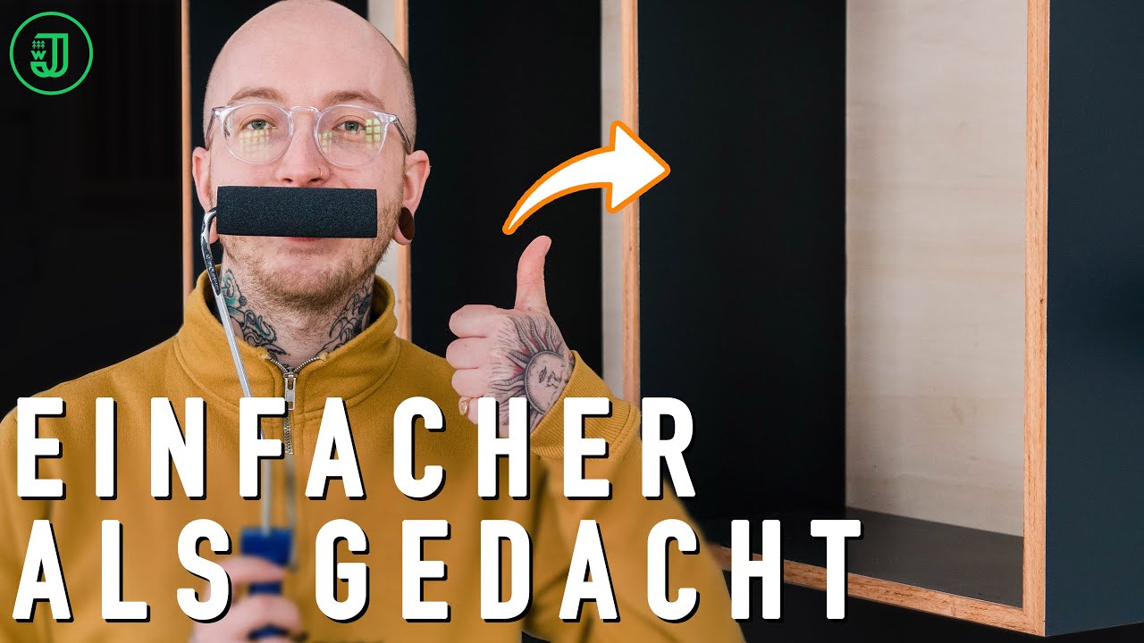 So LACKIERST du MDF richtig (mit einfachen Mitteln)! | MDF H&auml;ngeschrank #2 | Jonas Winkler