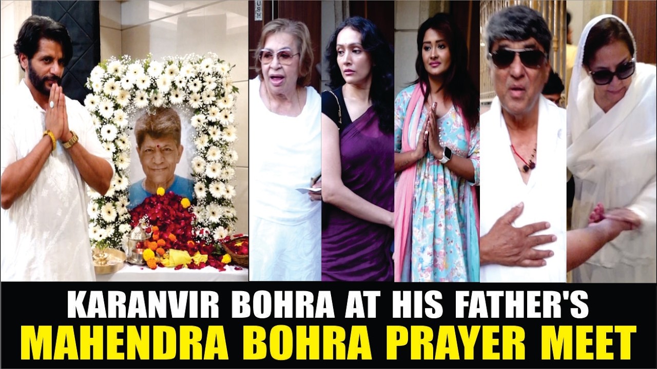 Karanvir Bohra At his father's Mahendra Bohra Prayer Meet | HELEN, FARIDA JALAL, RAMESH TAURANI