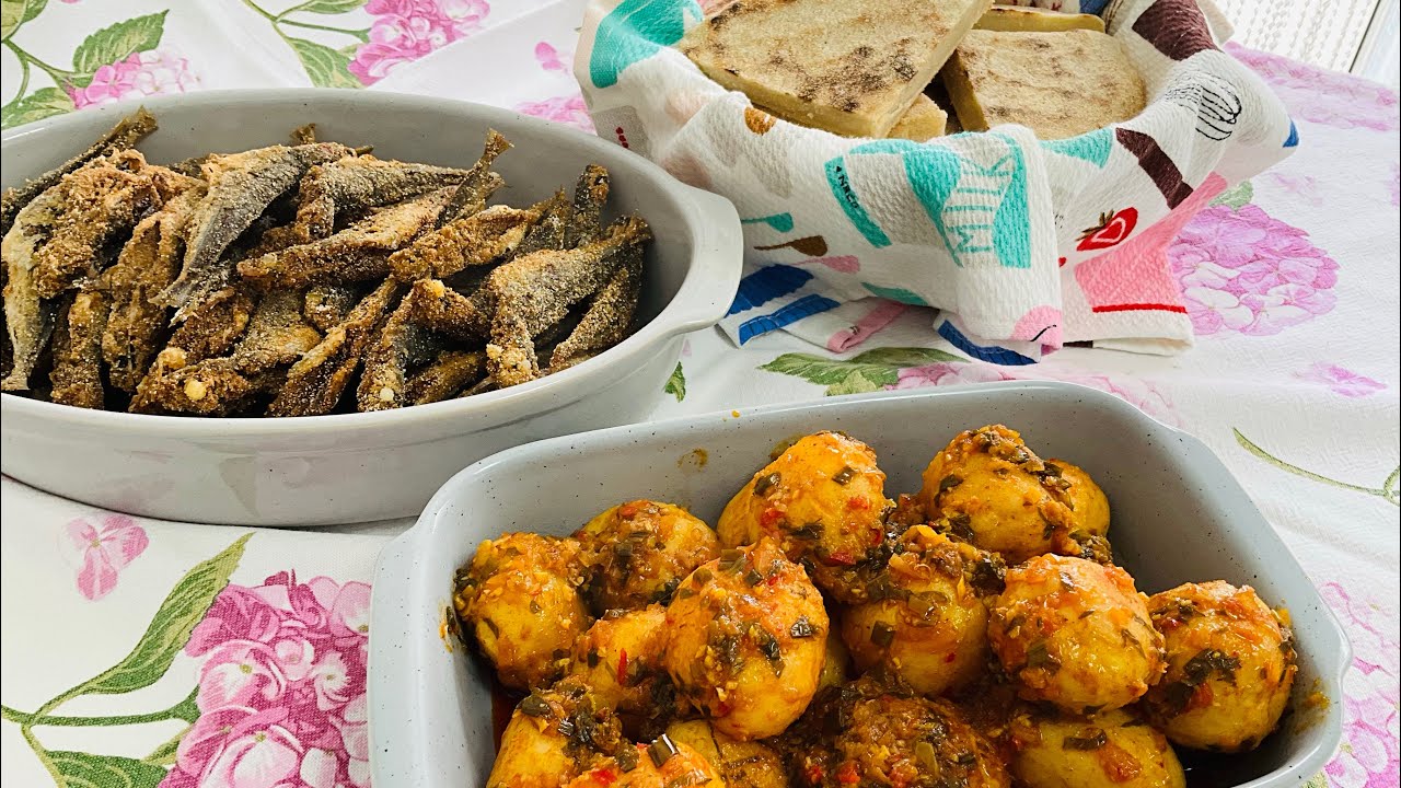 Almoço á Moda Antiga …Chicharrinho Frito ,Batata Refogada ,e Bolo da Sertã….