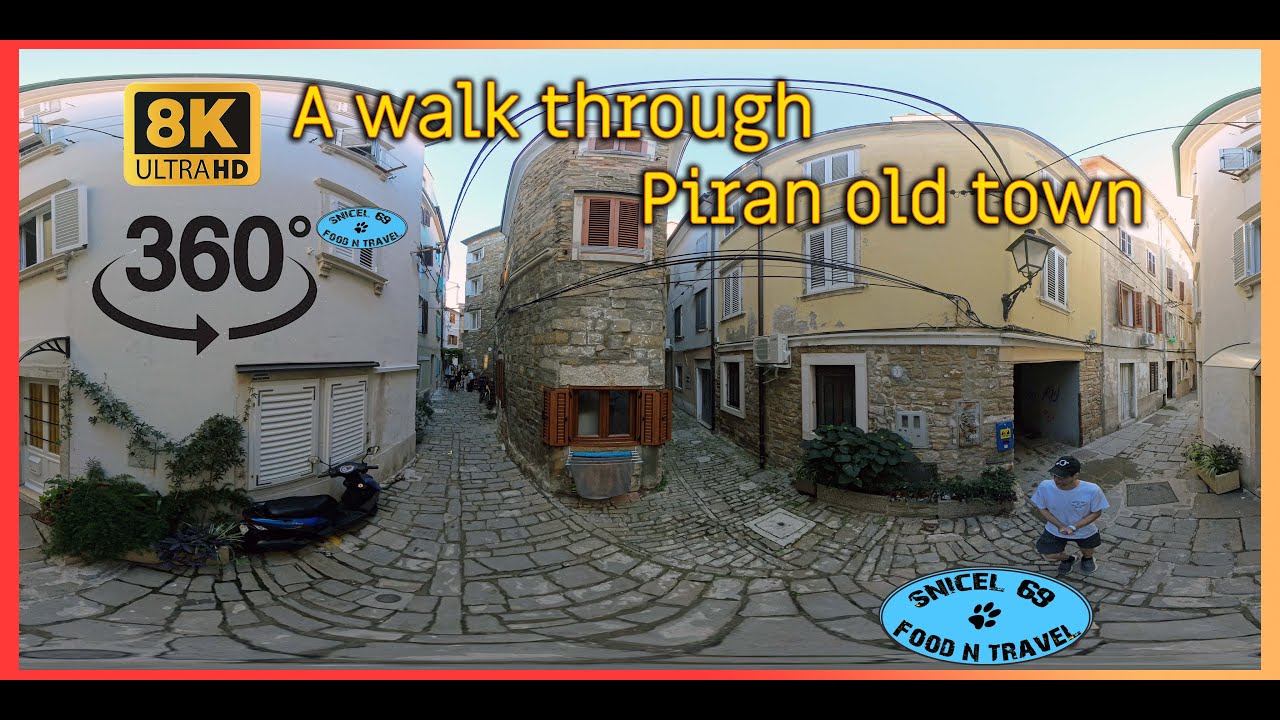 Lost in Piran's Old Town - Complete 8K Walking Tour VR 360 video