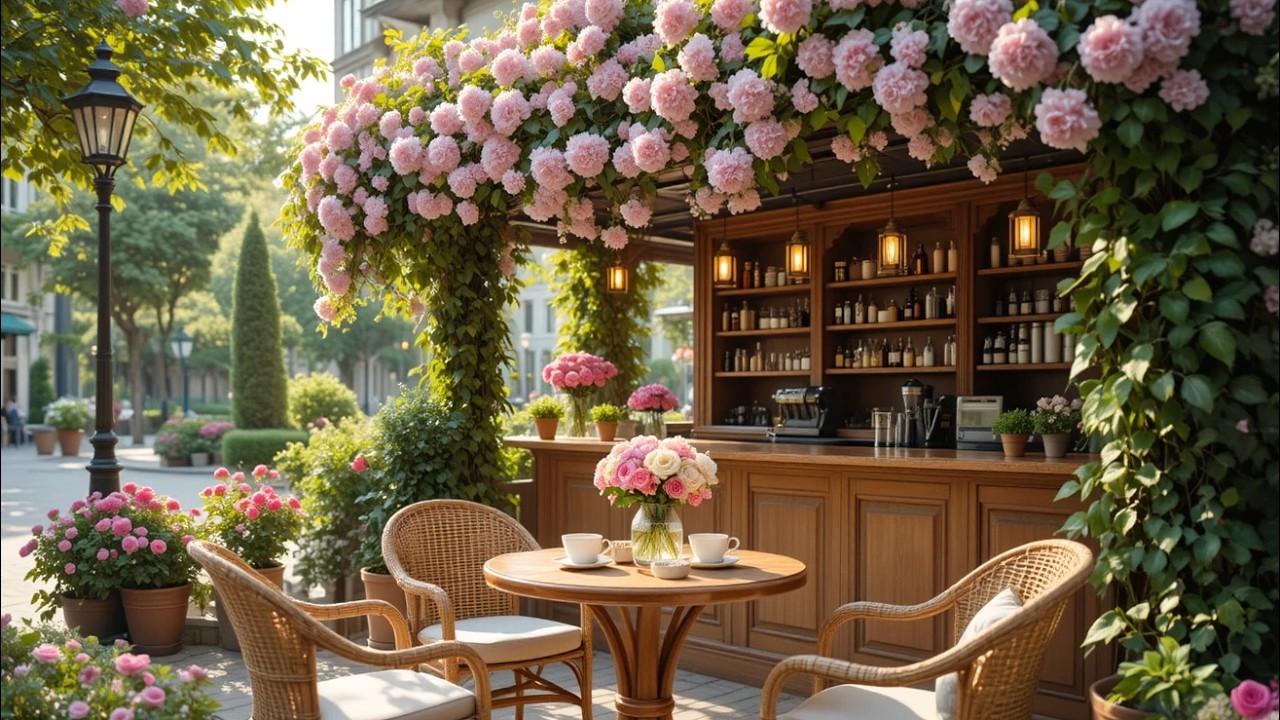 Happy Spring Jazz Music, Cozy Coffee Shop Ambience &Smooth Jazz Instrumental Music for Relax & Study