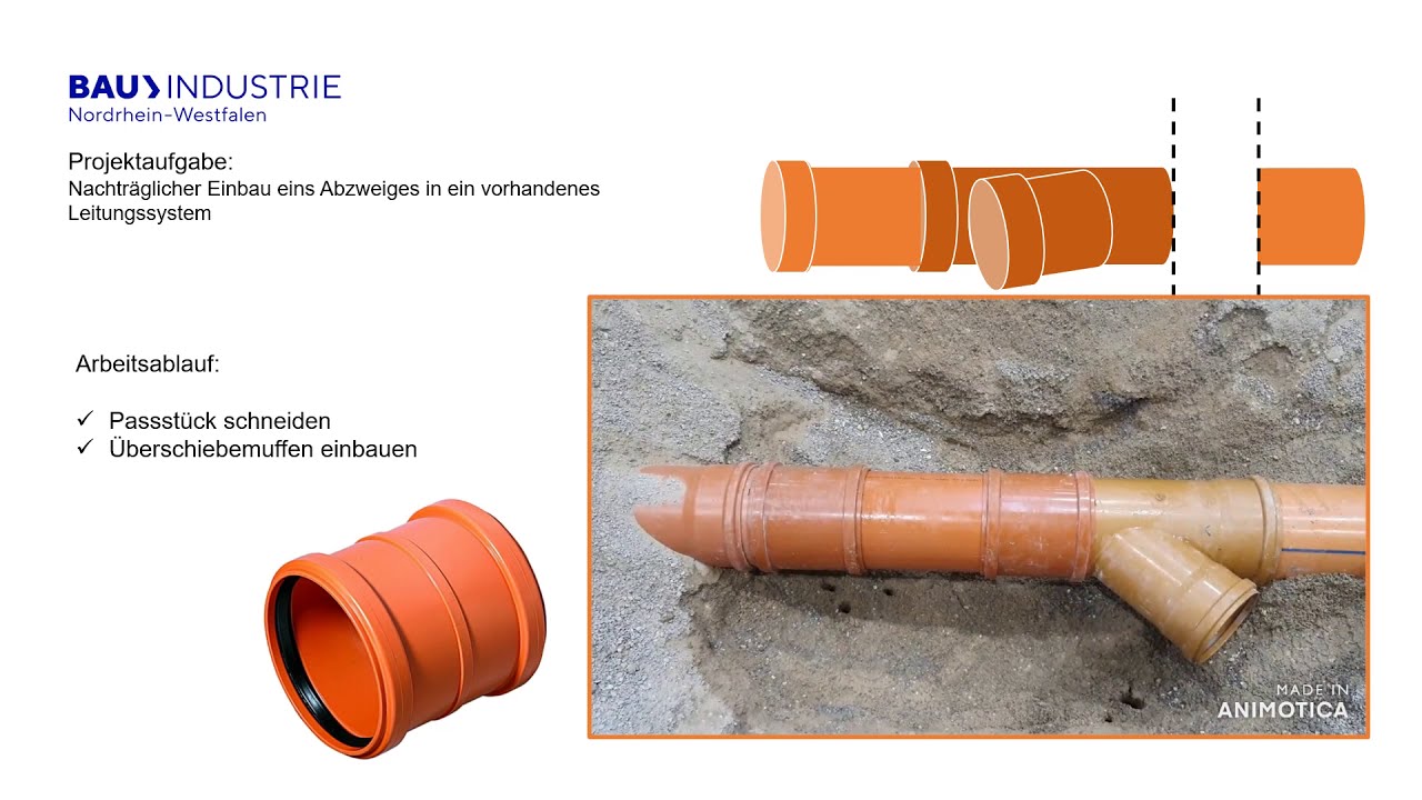 # STEP FIVE # Nachtr&auml;glicher Einbau eines Abzweiges in eine vorhandene Abwasserleitung