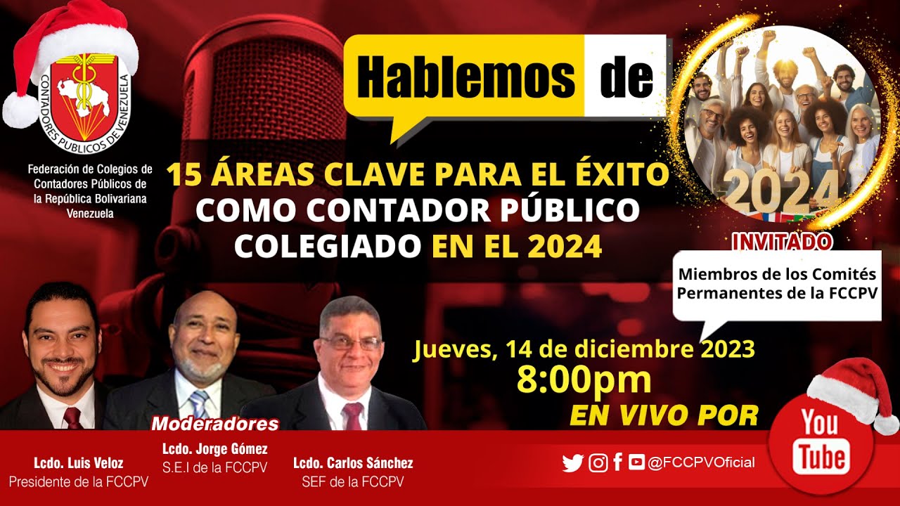 HABLEMOS DE: 15 ÁREAS CLAVE PARA EL ÉXITO COMO CONTADOR PÚBLICO COLEGIADO EN EL 2024.