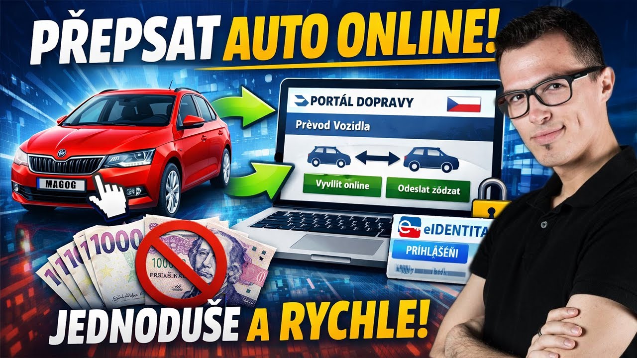 🚗 Jak přepsat auto online 💻 jednoduše a rychle přes Portál dopravy 🇨🇿
