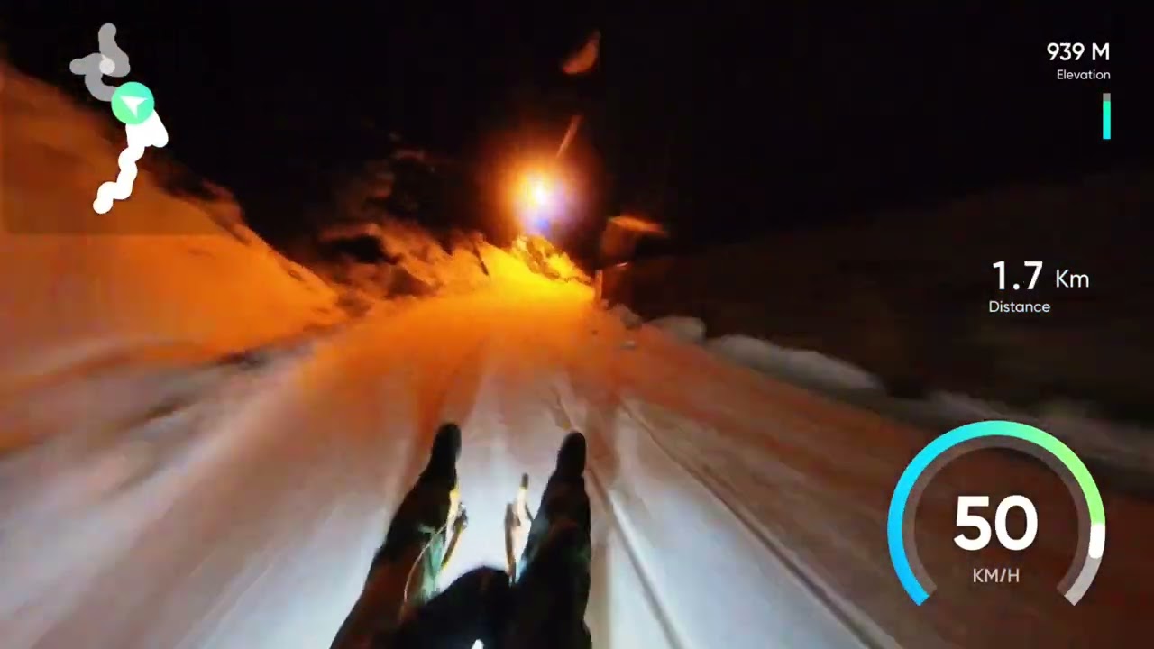 Nachtrodeln am Hexenritt in Söll (08.01.2025) - 1. Abfahrt