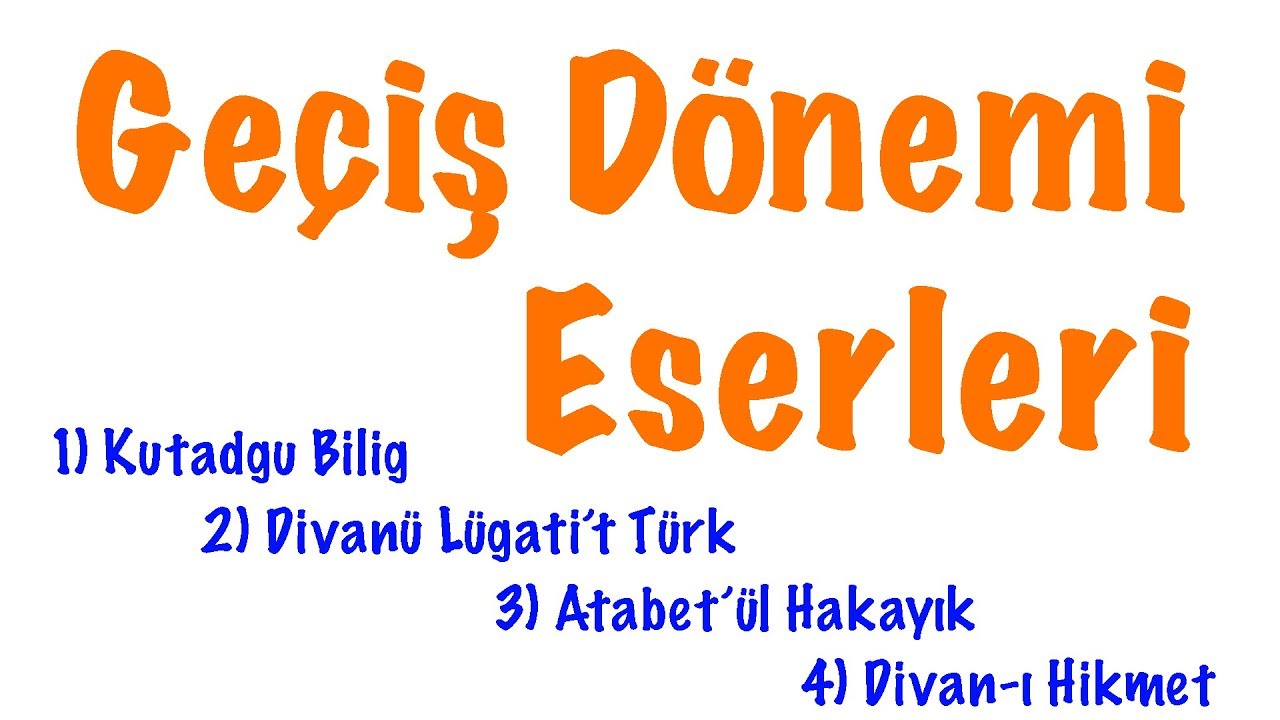 Geçiş Dönemi Eserleri (İslami Dönem Türk Eserleri)