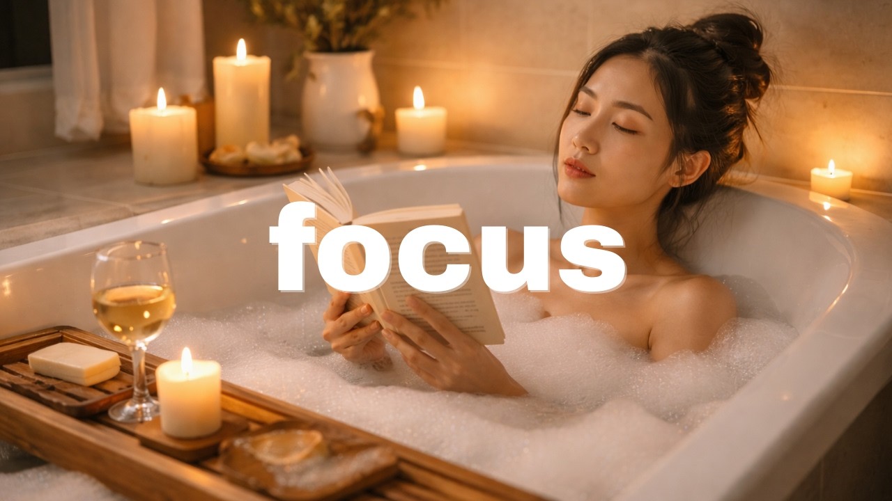 Cozy Bath & Reading Lofi 2 Hour 🛁 Warm Candles & Soft Beats | Relaxing Evening Escape