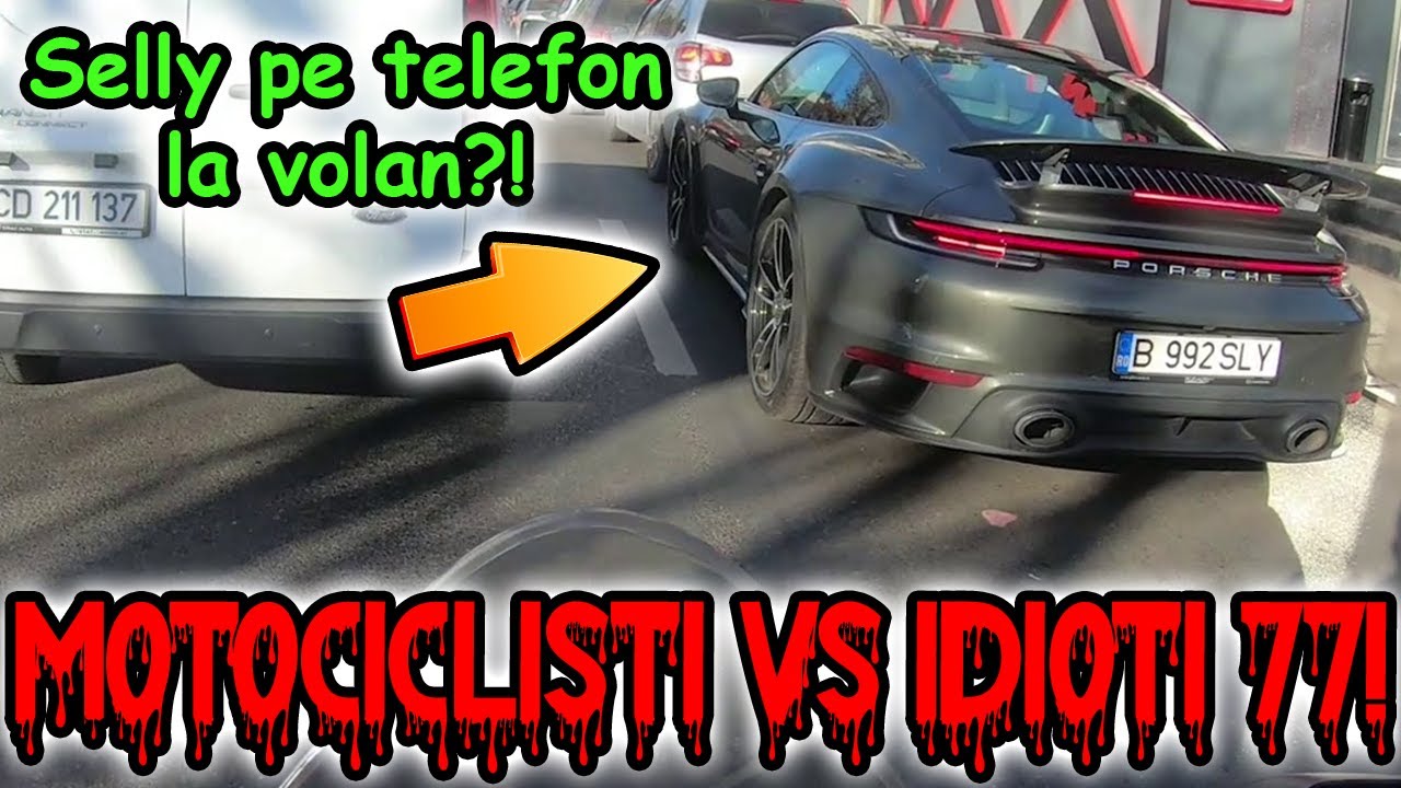 MOTOCICLISTI VS IDIOTI 77! SELLY PE TELEFON?