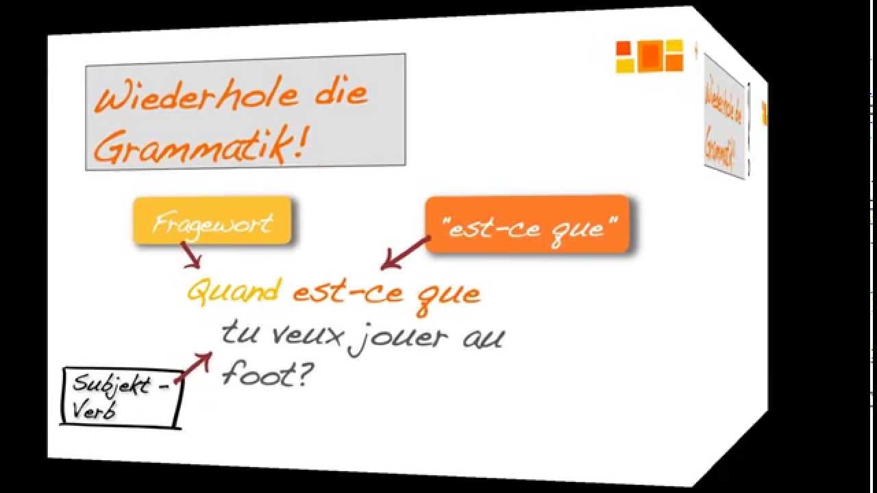 Übungen zur Fragestellung / Teil 1 (Grammatik Französisch)
