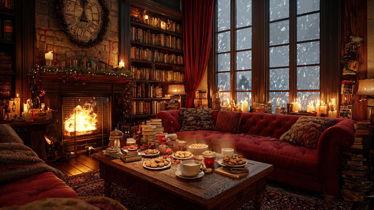Soft Piano Flowing Through Winter Firelight ❄️ A Quiet Space for Focus and Calm