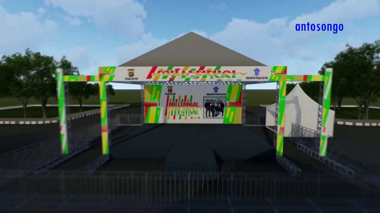 SKETCHUP tutorial cara membuat panggung rigging12 x10