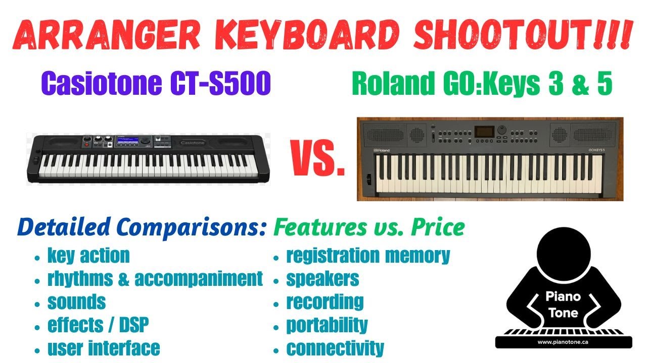 Roland GO:Keys 3 & 5 VS. Casiotone CT-S500