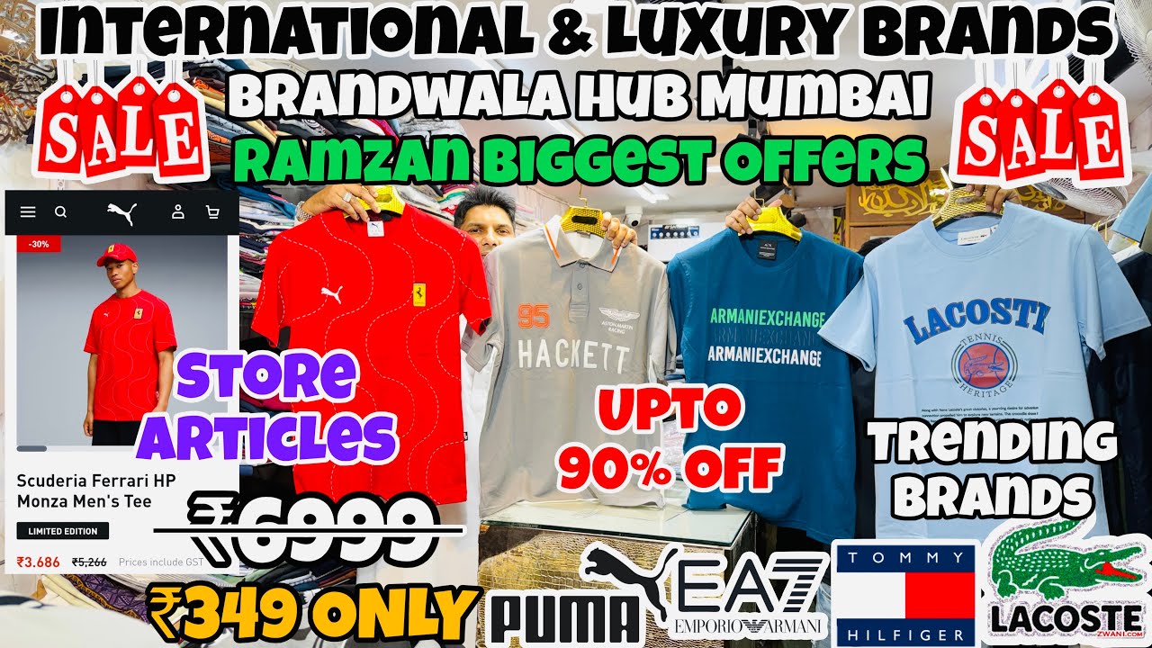 International & Luxury Brands 🔥 | Upto 90% Off | Branded Tshirts,Jeans | Branded Clothes in Mumbai