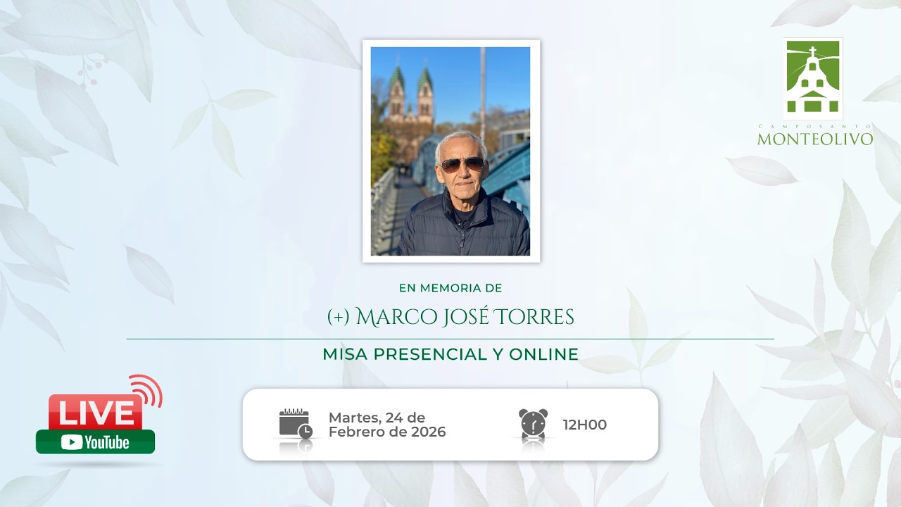 Misa presencial y online en memoria de Marco José Torres