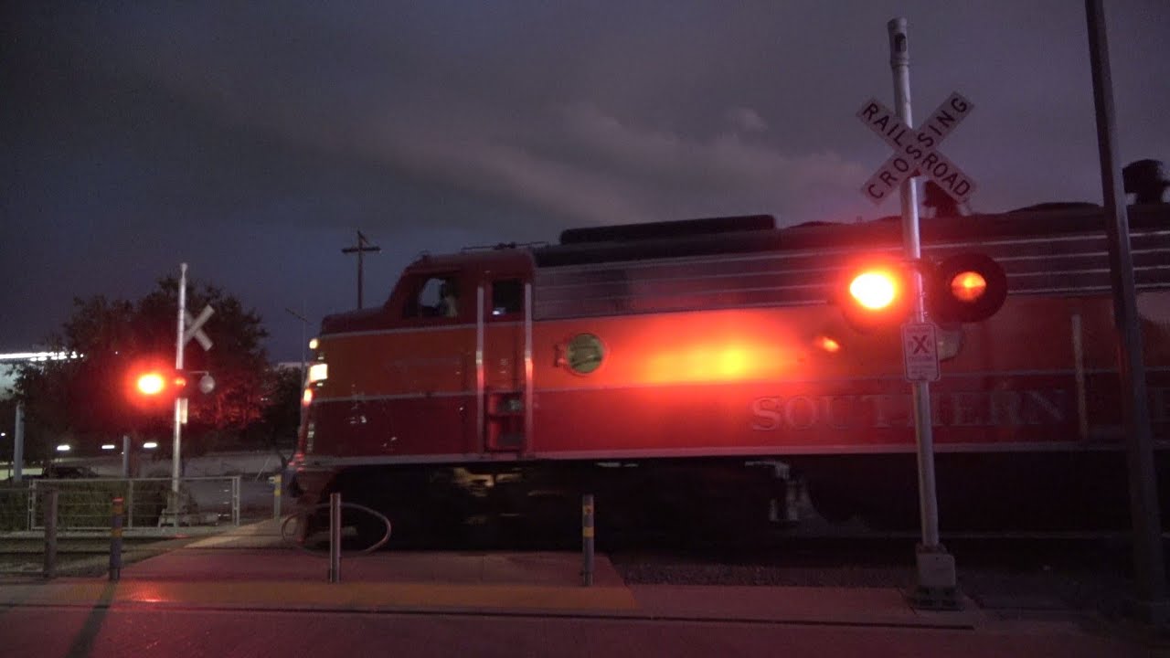 Southern Pacific 6051 Leads Farm To Fork Cocktail Train, R St. Pedestrian Crossing, Sacramento CA