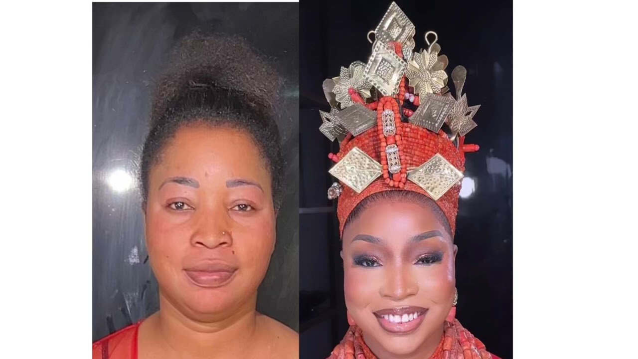 HOW TO STYLE BRIDAL OKUKU ON FRONTAL / Edo traditional hair tutorial #bridal #okuku #okukuonfrontal