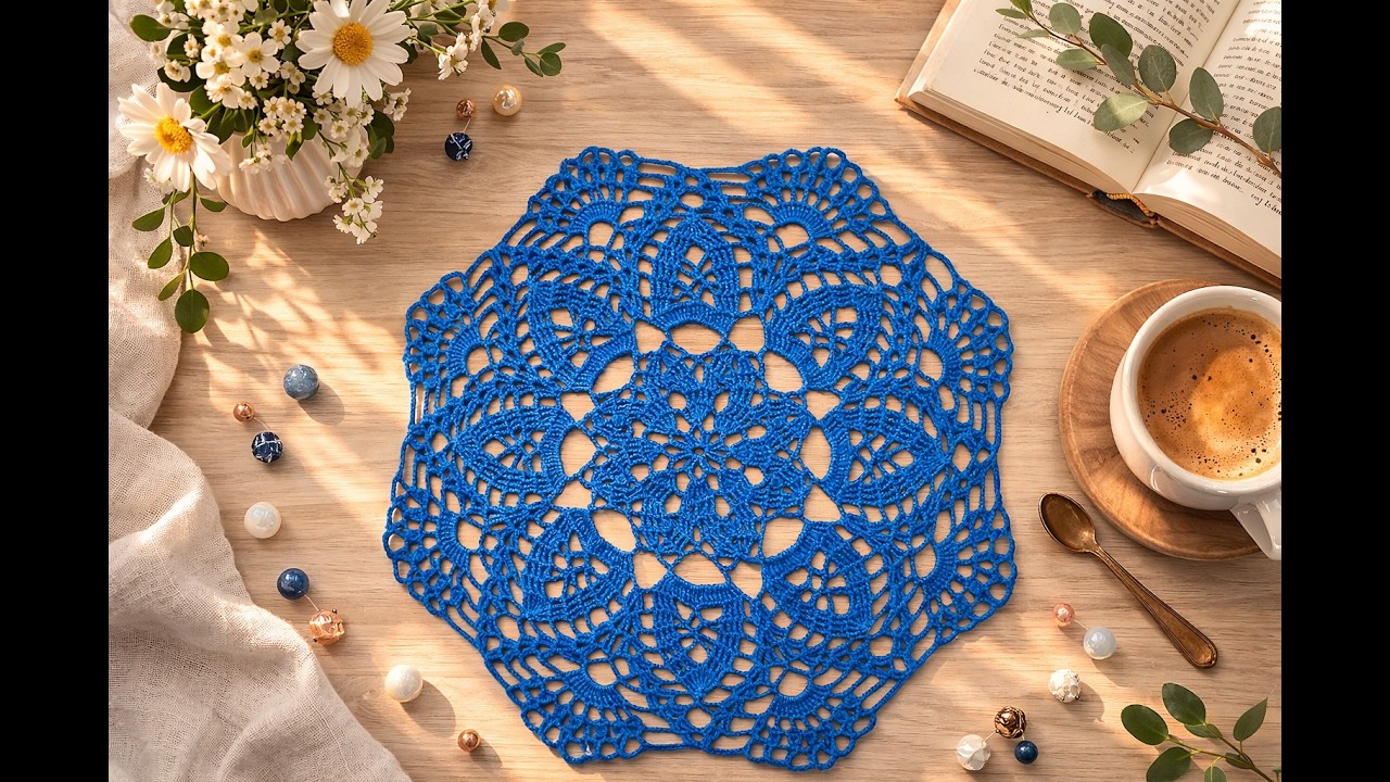 Весняна серветка рядки 1-2 #crochet #knitting