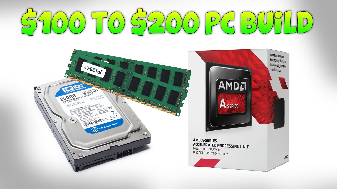 Budget $150 and $200 AMD APU Gaming PC Builds 2016