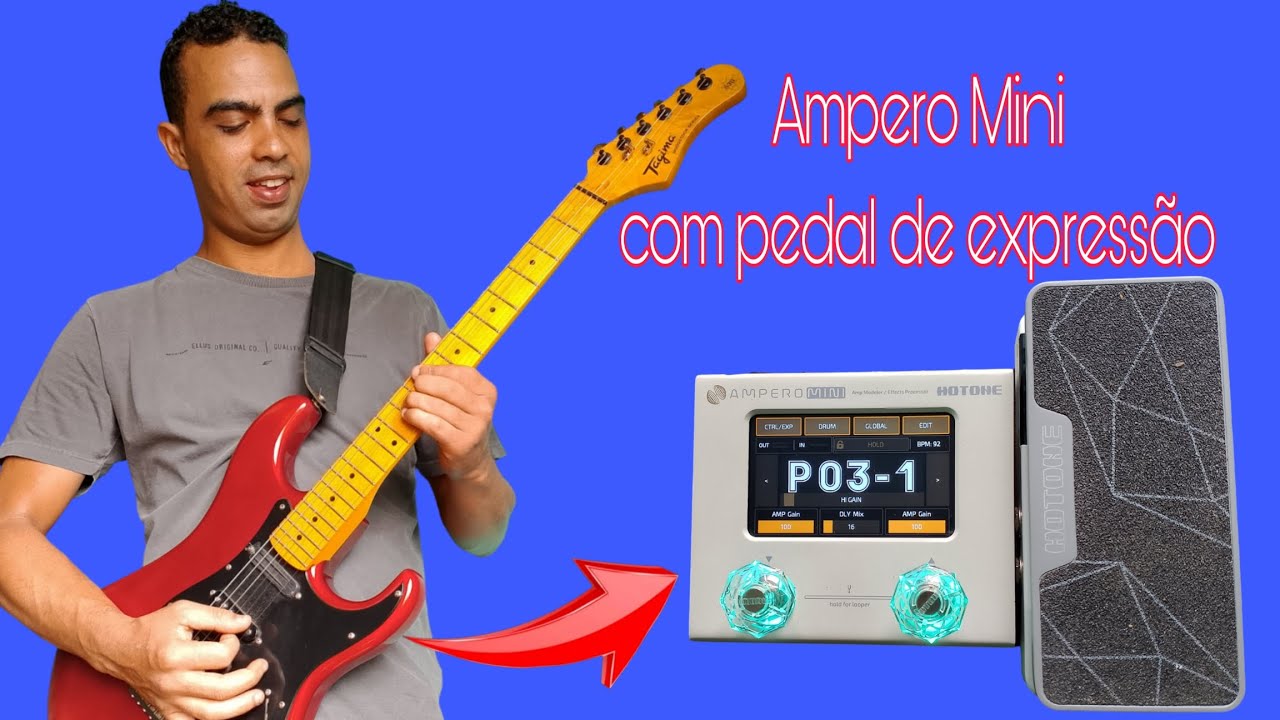 Ampero Mini com pedal de expressão...wha...whammy